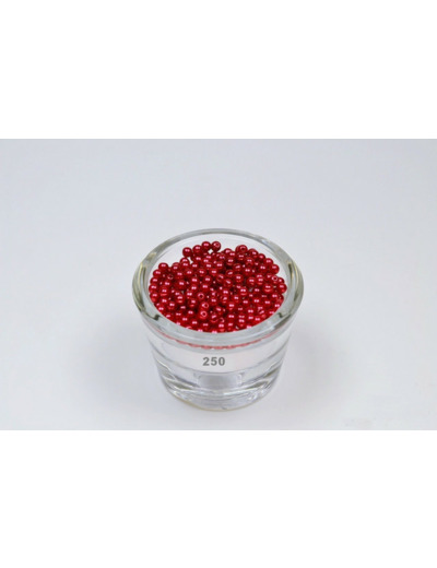 Sachet de 200 petites perles en plastique 4 mm de diametre rouge 250