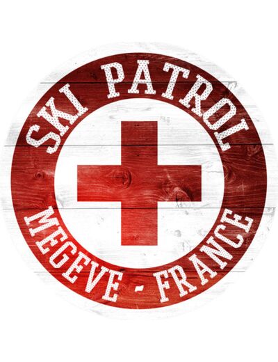 Balise bois "Ski patrol"