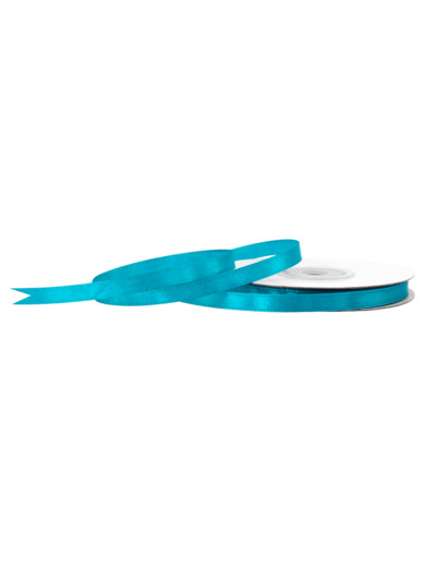 Ruban satin turquoise fonce 340d Largeur 6 mm