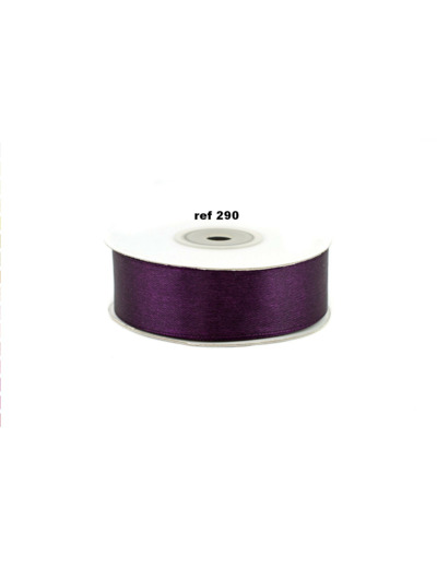 Ruban satin aubergine 290 Largeur 25 mm