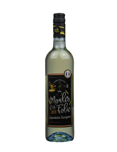 Igp Cote Gascogne Moules En Folie  Colombart-Sauvignon Blanc Gourmet Pere Et Fils Bouteille 75 Cl Lot De 6 Bouteilles