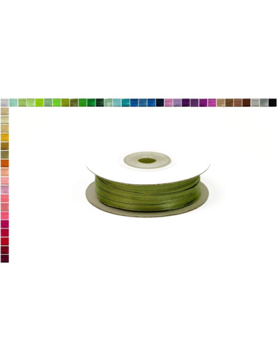 Ruban satin vert olive 563 largeur 3 mm