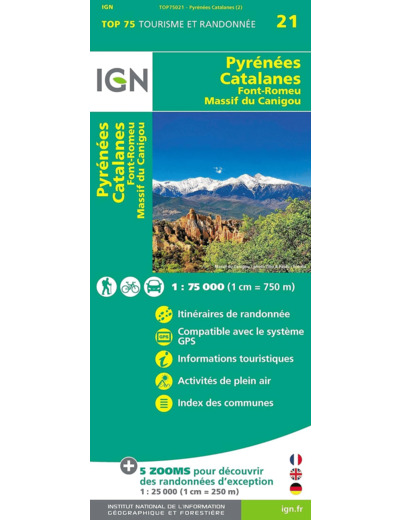 TOP75021 PYRENEES CATALANES - FONT ROMEU MASSIF DU CANIGOU