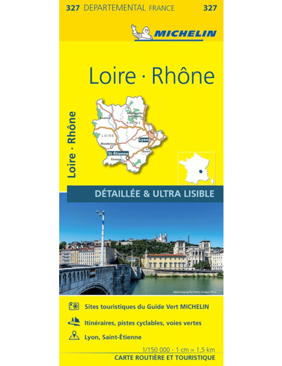 CARTE DEPARTEMENTALE LOIRE, RHONE