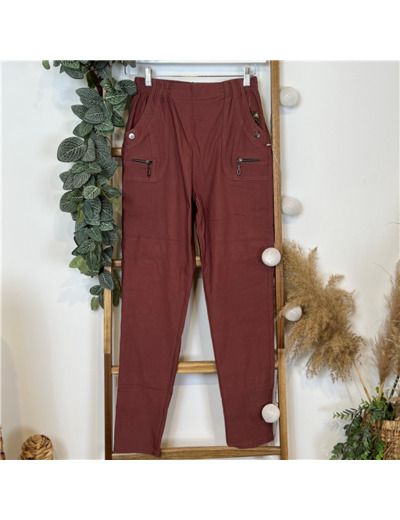 T580- Pantalon Confort JST (T38-T52) (vieux rose)