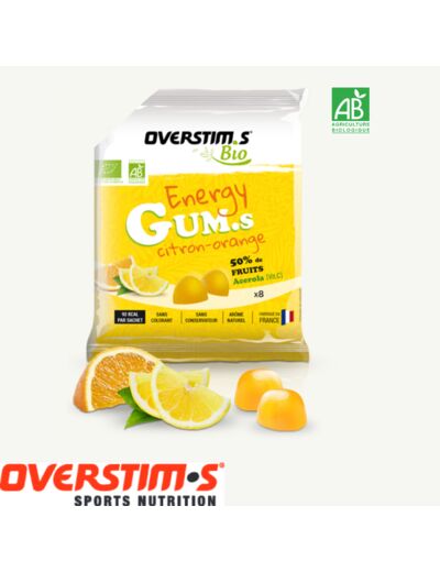 OVERSTIM.S ENERGY GUMS BIO Citron - Orange