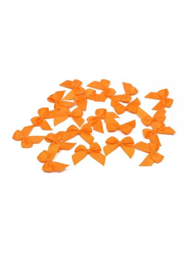 sachet de 20 nœuds en satin de belle qualite orange