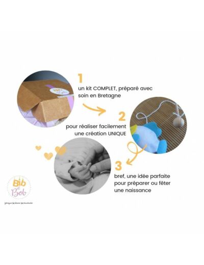 Kit DIY - Ikattha, le mobile pour bébé en bois et feutrine - Bib et Bob