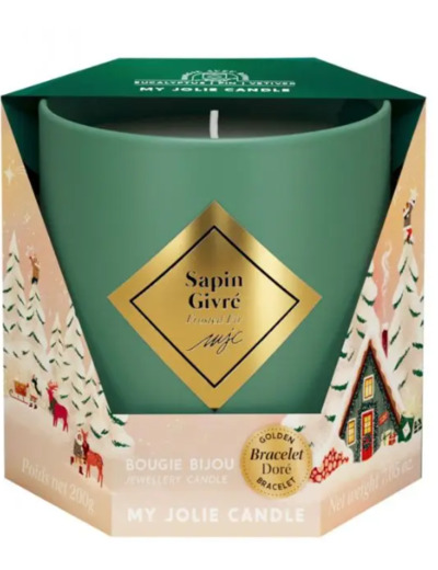 Bougie bijou My Jolie Candle - Bracelet Doré - Sapin Givrée