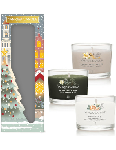 Yankee Candle Coffret cadeau | 3 bougies votives parfumées