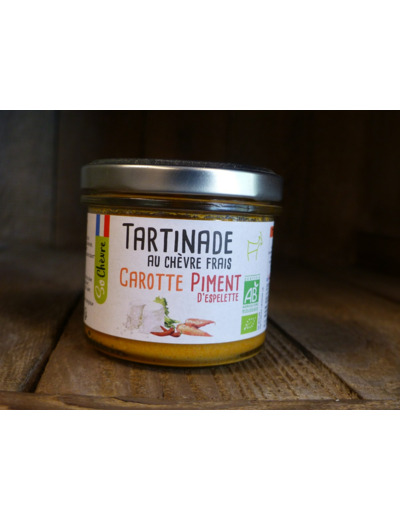 Tartinade au chèvre frais carottes & piment d'Espelette (90gr)