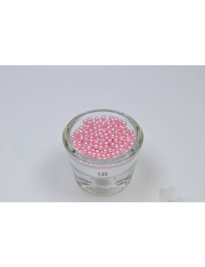 Sachet de 200 petites perles en plastique 4 mm de diametre vieux rose 149