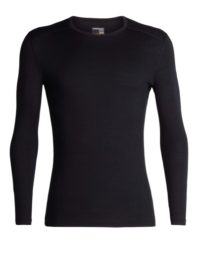 icebreaker Mens 200 Oasis LS Crewe black