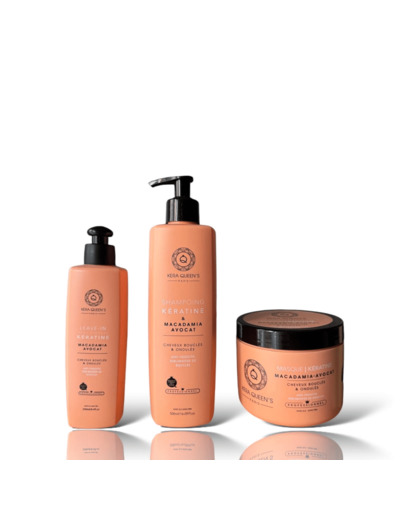 Rituel Kératine et Macadamia Avocat - Shampoing 500ml + Masque 500ml + Leave-In 250ml