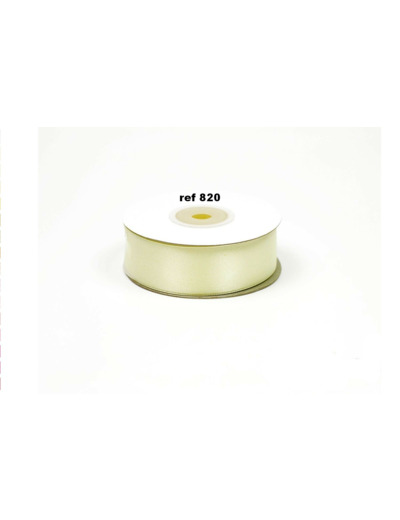 Ruban satin creme 820 largeur 25 mm