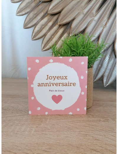 Carte "Joyeux anniversaire" 11x11cm