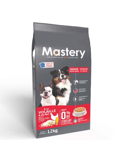 Croquettes Mastery chien stérilisé senior 12kg