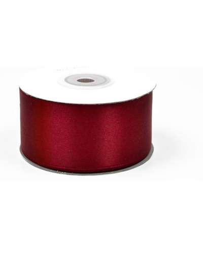 Ruban satin 38 mm de large bobine de 25 m bordeaux ref 270