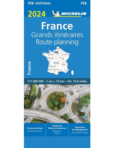 CARTE NATIONALE FRANCE - GRANDS ITINERAIRES/ROUTE PLANNING 2024