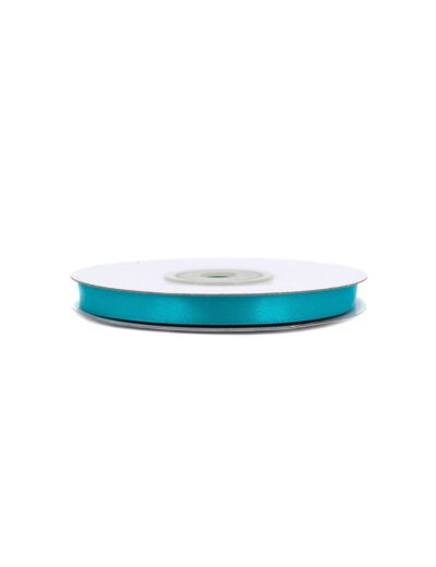 Ruban satin double face 6 mm de large 20 metres de long turquoise