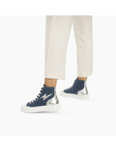 Baskets femme Montantes denim Laure - Vanessa Wu