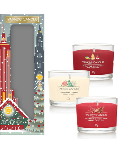 YANKEE CANDLE, 3 Votifs Remplis (Noël)