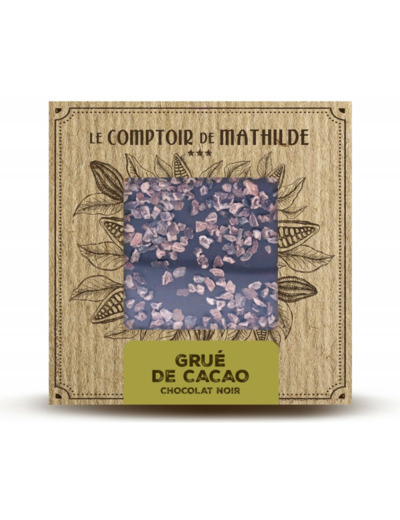 Tablette Grué de cacao - Chocolat noir