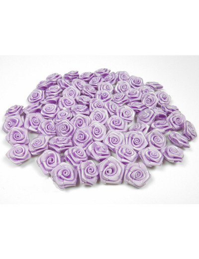 Sachet de 20 petites rose en satin 15 mm PARME 430