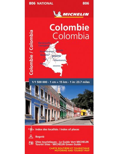 CARTE NATIONALE COLOMBIE / COLOMBIA