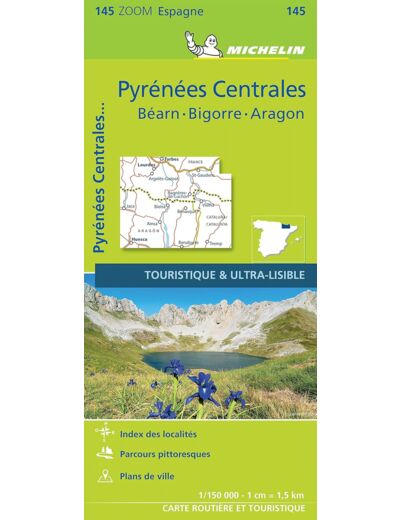 CARTE ZOOM PYRENEES CENTRALES - BEARN BIGORRE ARAGON