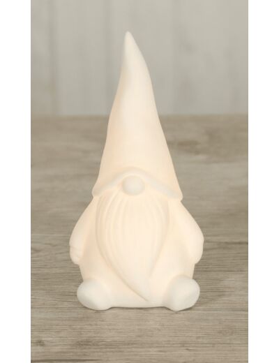 Gnome en porcelaine lumineux