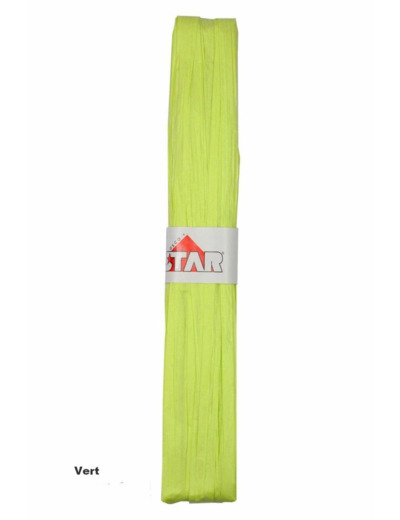 Ruban raffia papier 15 mm de large 50 metres de long vert