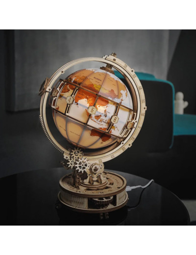 Globe Lumineux en Bois