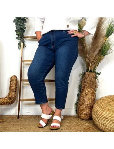 O102- Jean Mom Fit Voggo (T42-T52) (denim foncé)