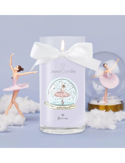 Bougie Bijou Ice Ballerina : Élégance Glacée et Boucles d'Oreilles Scintillantes