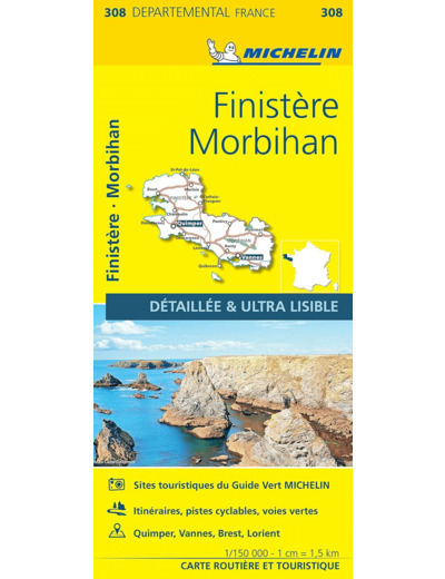 CARTE DEPARTEMENTALE FINISTERE, MORBIHAN