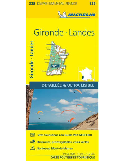 CARTE DEPARTEMENTALE GIRONDE, LANDES