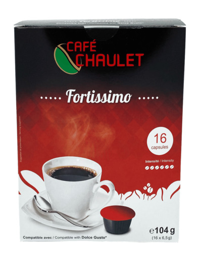 Café Chaulet Fortissimo en capsules pour Dolce Gusto®