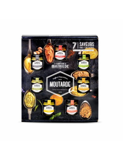 Coffret dégustation - 7 pots de 35 g de moutarde