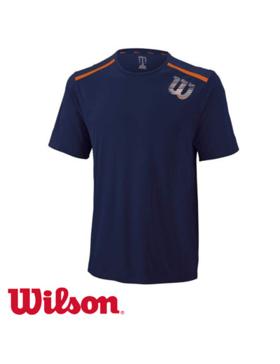 WILSON TEE-SHIRT M SP LINEAR BLUR PRINT Crew Navy Wil