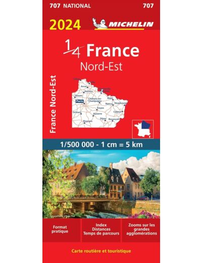 CARTE NATIONALE FRANCE NORD-EST 2024