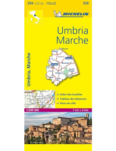 CARTE DEPARTEMENTALE UMBRIA, MARCHE