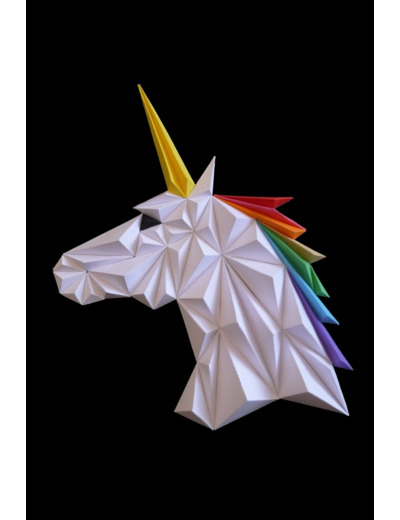 Licorne en 3D - 28x24cm