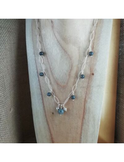 Collier Argent Labradorite