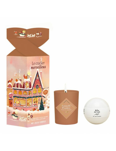 Coffret bougie parfumée et boule de bain My Jolie Candle - Le cracker merveilleux