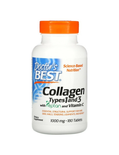 DOCTORS BEST COLLAGEN TYPES 1 ET 3 ET VIT C 180 CA