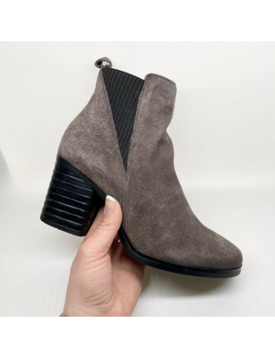 Bottines taupe cuir Moow