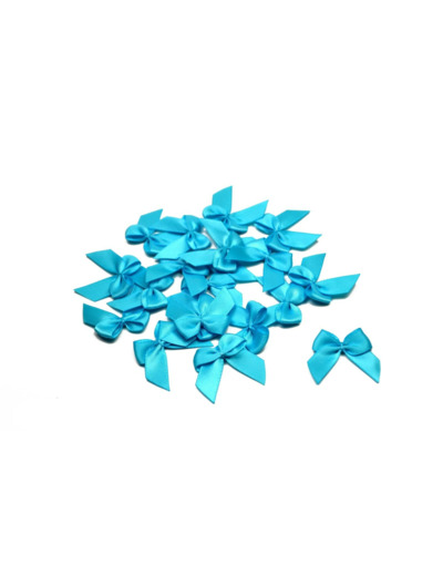 sachet de 20 nœuds en satin de belle qualite turquoise 340