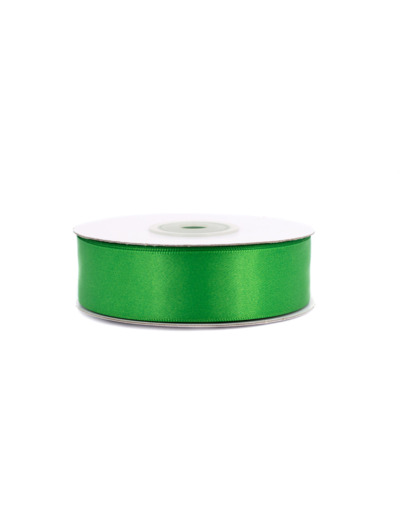 Ruban satin double face 25 mm de large 20 metres de long Vert