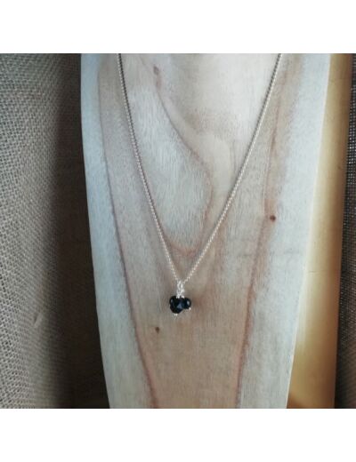 Collier Argent Onyx